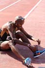 Mo Farah after winning the 2 miles at the 2012 BUPA Great North CityGames.
